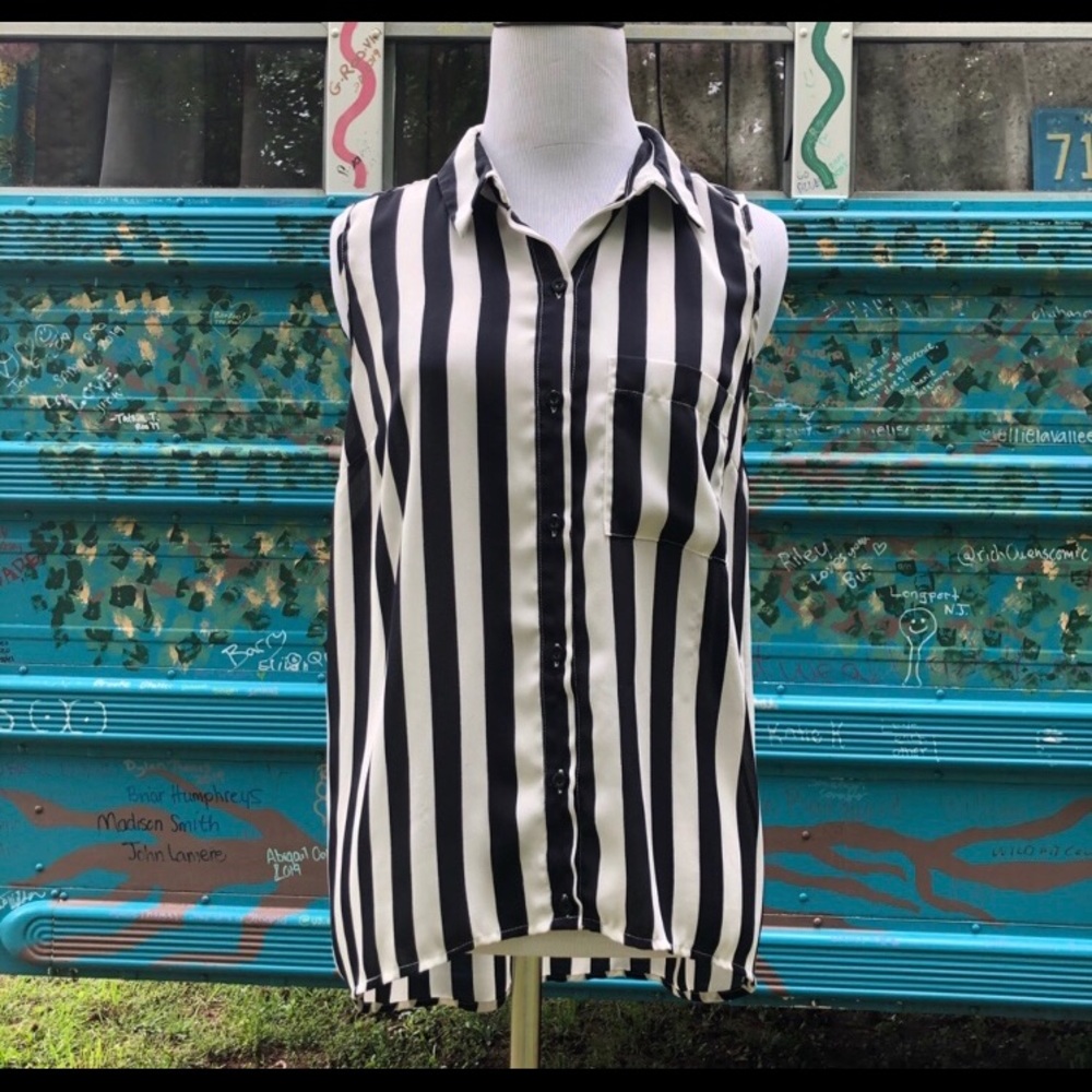 Black and white striped shirt